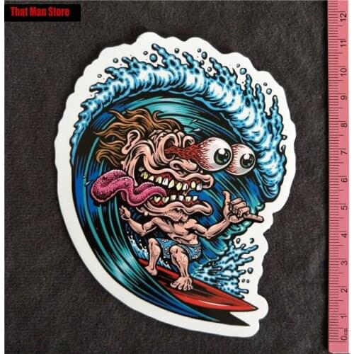 New Surf monster PVC notebook luggage fridge slide sticker Buy 3 Free 1