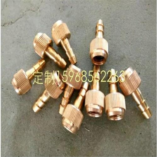 WholeSale 500pcs/lot Bike Car Tire METAL Copper Infator Valves Adapters Inflating Valve 6mm 20mm diamete W Screw Thread inside