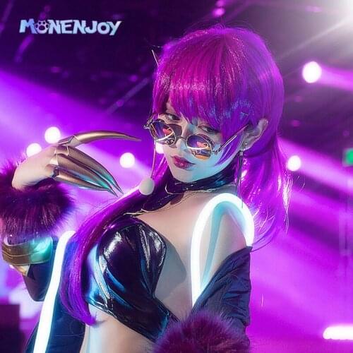 Monenjoy LOL KDA Evelynn Cosplay Wig Game League of Legends K/DA Cos Hair