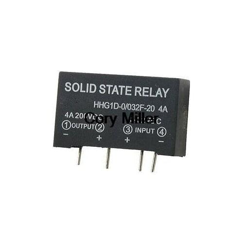 PCB 4 Pin SSR Solid State Relay in 3-32V DC Out 200V DC 4A HHG1D-0/032F-20