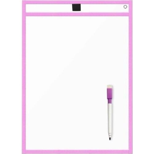 Recyclable Puzzle Toys Rewritable document bag Brush Adult Drawing For Children Writing Dry Recyclable Wipe Bag Toy PET Bag U9C3