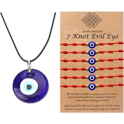 831A Pendants Chokers Charms Necklace Resin Women Men Rope Chain Necklaces Bracelet Full of Meaning and Delicate Blessing