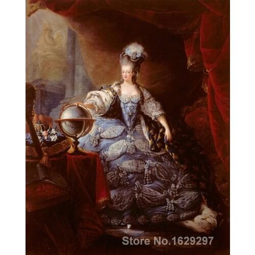 Portrait Painting Portrait of Marie Antoinette of Austria by Elisabeth Vigee Lebrun Canvas High quality Hand painted