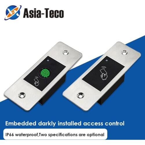 RFID Reader Keyless Door Opener Metal Access Control scanner 800 users Mini IP66 Waterproof Embedded Fingerprint reader