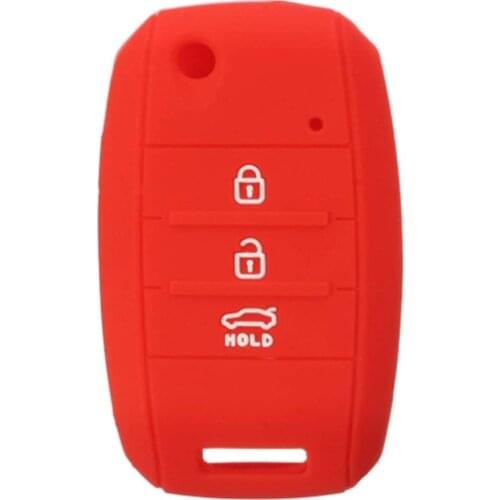 Key Shell Cover Silicone Fob Case Silicone Red For KIA OPTIMA K2 K3 K4 K5 Easy To Use Washable