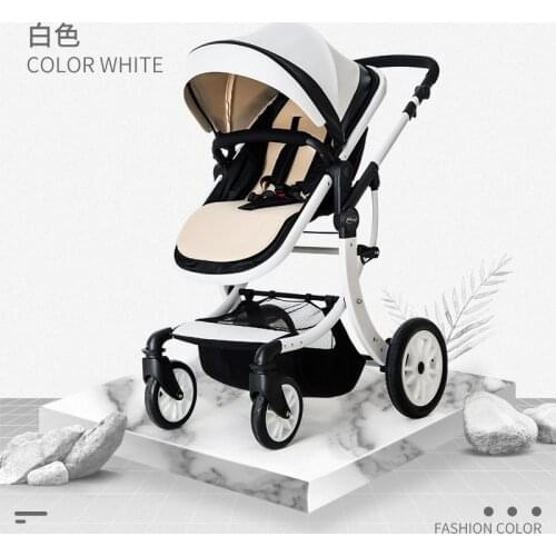 Portable Baby Stroller Folding High Landscape Newborn Baby Carriage 2 In 1 Infant Travel Pram