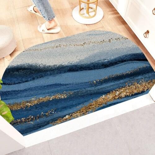 Light Luxury Silk Ring Floor Mat Creative Semicircle Carpet Chinese Entrance Entrance Mat Entry Earth Removing Mat Home Door Mat