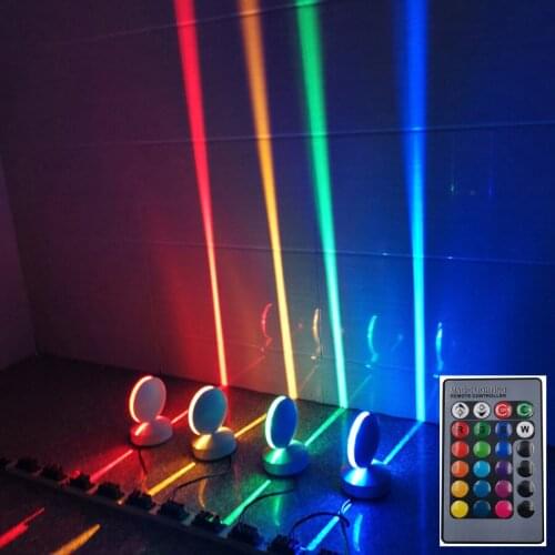 Thrisdar 10W RGB LED Window Sill Wall Light With Remote Door Frame Wall KTV Hotel Bar Narrow Spotlight Corridor Wall Lamps