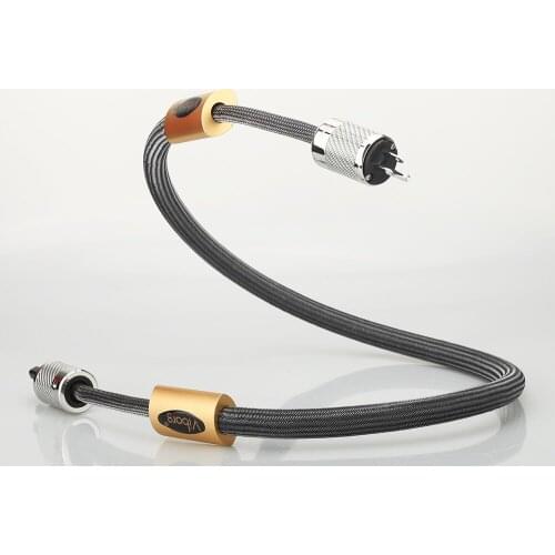 High Quality VIBORG KANAS Hi-end 4N Pure Silver 99.998% Power Cable Rhodium Plated FI-50M(R) Plug Specialist Design