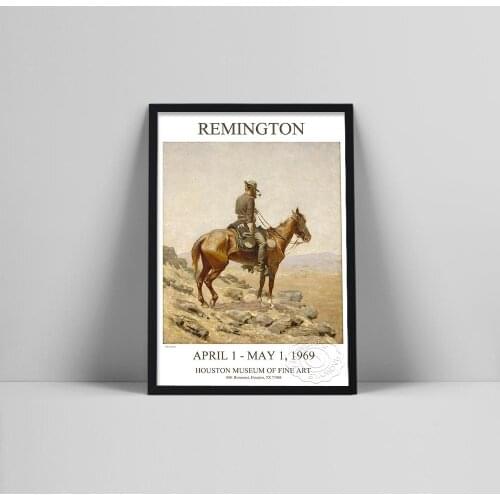 Famous Horseback Riding Canvas Paintings Houston Museum of Fine Art by Remington Posters and Prints for Living Room Home Decor