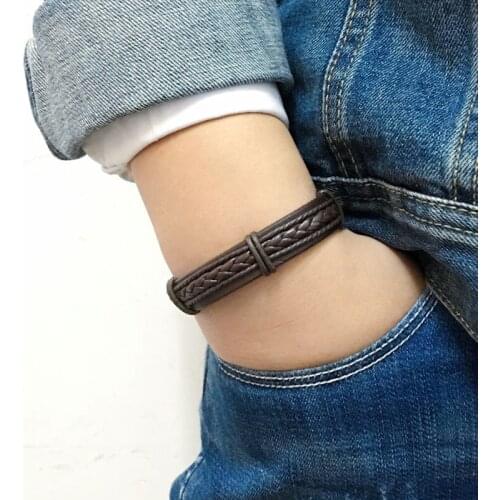 ZotatBele 6pcs/lot wholesale fashionable handmade wrap braided genuine leather bracelet with Hemp rope for man -SF25