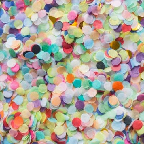 1cm Mixed Colors Round Paper Confetti Filling Balloons DIY Birthday Baby Shower Wedding Party Glitter Decor