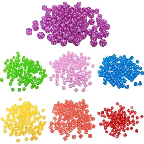 100pcs Drinking Dice Set Six Sided D6 Dice for D&D TRPG Party Playing Games Toy for Fun Family Kid 's Intellectual Creative Gift