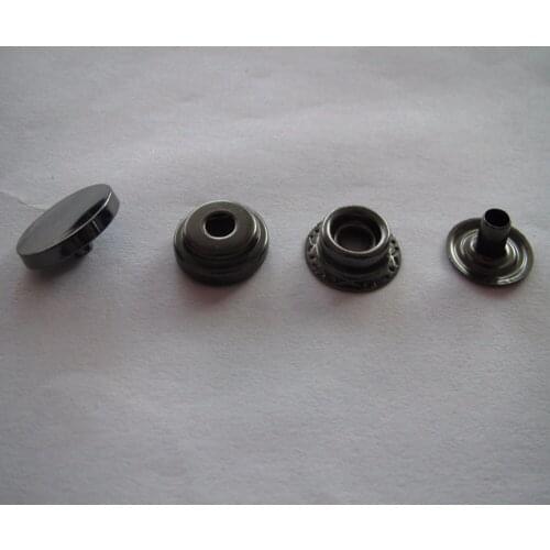 15mm zinc alloy plating black nickel button free shipping down jacket high grade snap button 100set