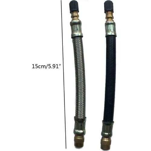 150mm Braided Flexible Hose Car Wheels Tyre Valve Stems Extensions Tube Adapter U90C