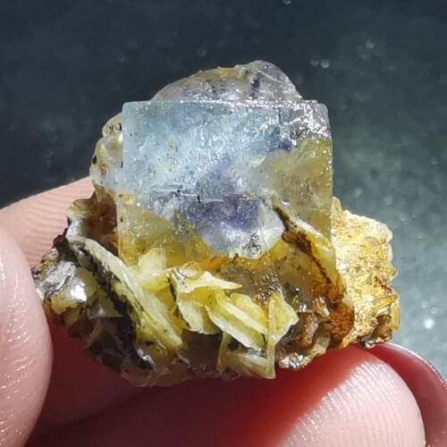 6.3gNatural rare purple fluorite cluster mineral specimen healing energy geology teaching home decoration CRYSTAL QUARTZ GEM