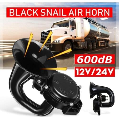 600DB 12/24V Electric Snail Air Horn Loud Sound for Car Motorcycle Truck Boat
