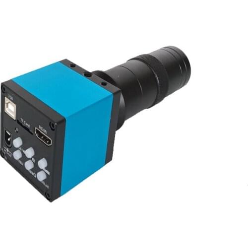 8X-130X C-Mount lens 1080P 16MP HDMI USB TF Card digital electronic microscope camera for soldering PCB Smartphone repair