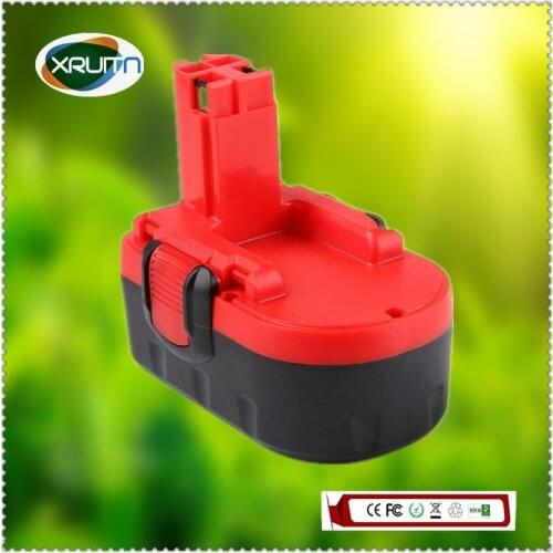 XRUITN 18V 3000mAh Rechargeable Battery Pack Power Tool Battery Cordless Drill for Bosch 2 607 335 696, BAT025, Ni-MH Battry