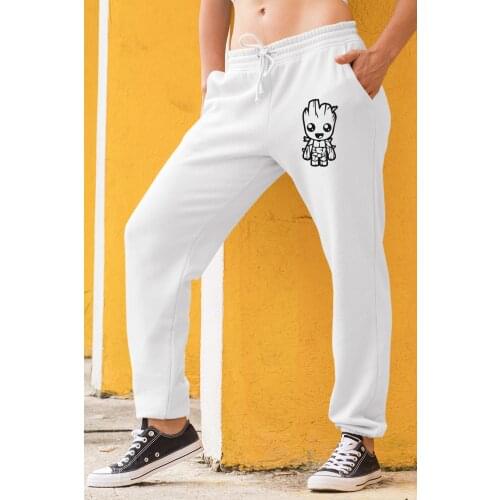 Angemiel Wear Groot Vector White Women Sweatpants