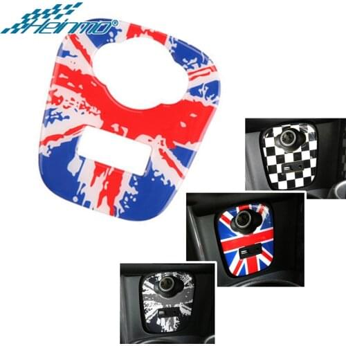 Car Center Console Cigarette Lighter Panel Sticker for MINI Cooper F56 F55 for MINI F 56 Decoration Accessories for MINI F 55