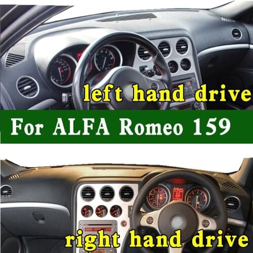 Car-Styling Suede Leather Dashmat Dashboard Cover Pad Dash Mat Carpet for Alfa Romeo 159 Sportwagon 939 2005-2012 Left Right