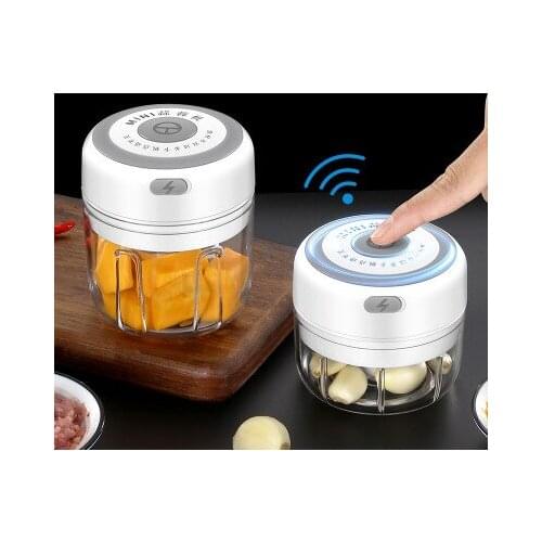 Mini wireless electric garlic masher, sturdy and durable crusher, USB charging for crusher, for crushing garlic, ginger, pepper