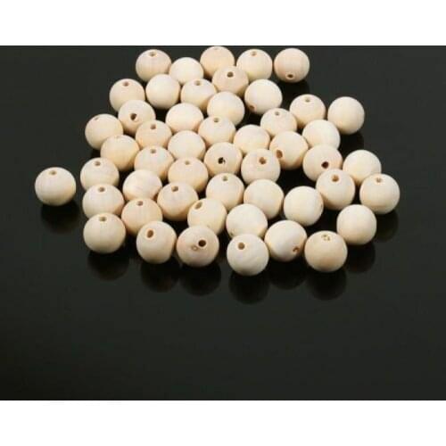 DIY20mm Natural Wood Beads Spacer Wooden Beads Eco-Friendly Unfinished Round Balls Lead-Free Charms perle en bois 50Pcs