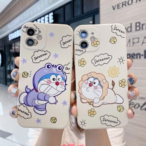 Cartoon Anime Doraemon Phone Cases For Iphone 12 Pro Max 11 7 8Plus XR XS MAX Soft Shockproof Cover For Coque iphone11