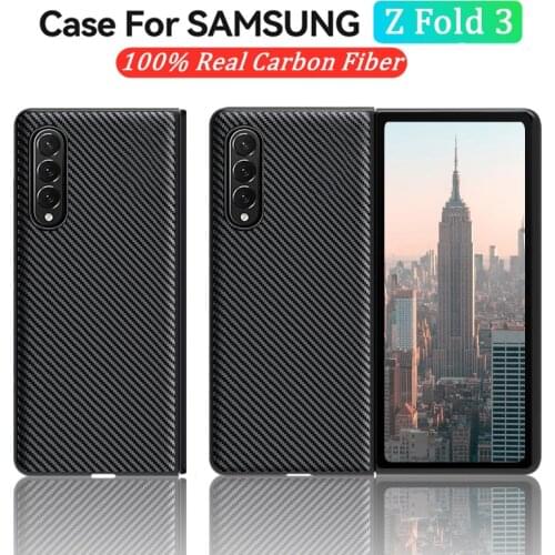 100% Real Carbon Fiber Case For Samsung Galaxy Z Fold 3 Ultra Thin Matte Cover Top Quality Frame For Z Fold3 Aramid Fiber Case
