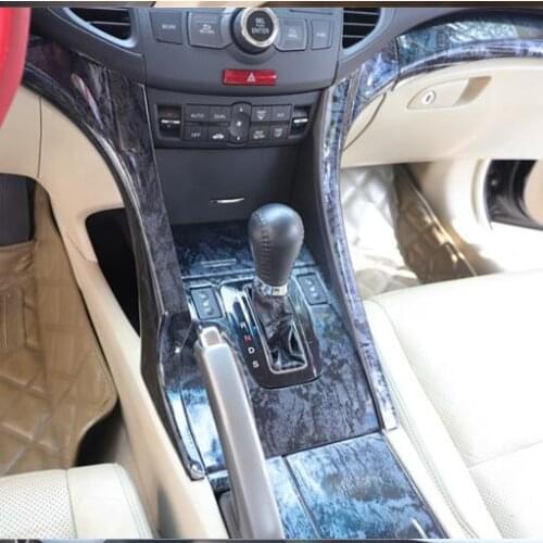 Black Wood Interior Moulding Window Gear Instrument Center Console Decora Frame For Spirior Accord 2009 10 11 12 13 CAA323B