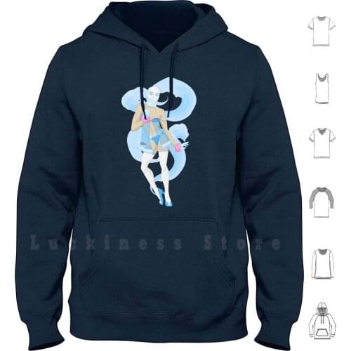 Plague Pinups - Powder Blue hoodies long sleeve Plague Plague Mask Blue Lingerie Pinup Smoke Miasma