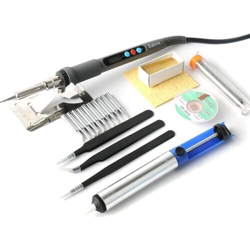 60W Constant Temperature LCD Digital Adjustable Electric Soldering Iron 936 Soldering Station Soldering Tool Set Kit 60W EU Plug