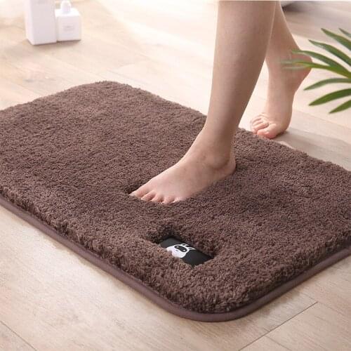 Home Bathroom Carpet Modern Simple Hot Sale Quality Rugs Rectangle Anti-slip Water Absorption Shower Room Kitchen Solid