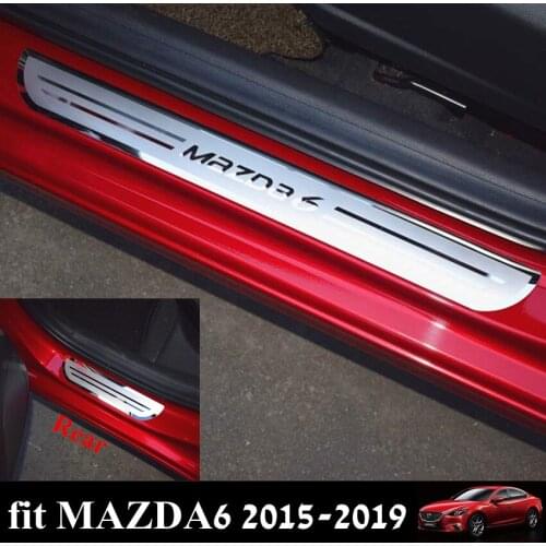 For MAZDA6 2019 Car Stainless Steel Door Sills Scuff Plate for MAZDA6 2015-2020