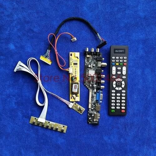 Screen 2CCFL fit M190PW01/B170PW02/B170PW04/B170PW07/B170WP04 drive board kit DVB-T digital USB+VGA+AV 1440*900 LVDS 30-Pin