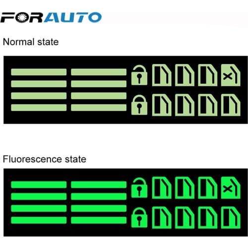 FORAUTO Car Door Window Luminous Button Sticker Lift Window Car Sticker Car Styling For Mitsubishi ASX Outlander 2013 2016 2018