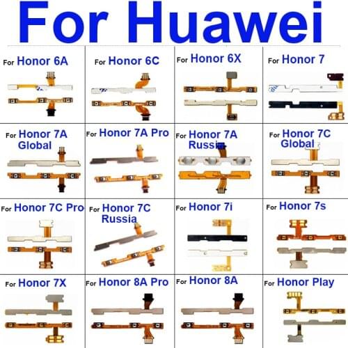 Power&volume Flex Cable For Huawei Honor Honor 6A 6C 6X 7 7i 7A 7C 7X 7S 8A Pro Play Power Volume Switch Control Flex Cable