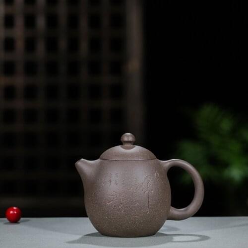 Sand Pot Wholesale Original Mine Green Ash Mud Dragon Egg Pot Genuine Yixing Handmade Teapot Kungfu Teaware Ball Hole