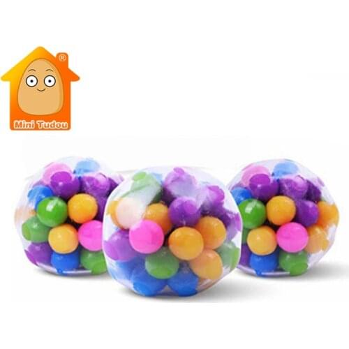 Fidget Toy Soft Vent Ball Colorful Press Decompression Anxiety Anti Stress Relief Hand Squeeze Sensory Game For Children Adult