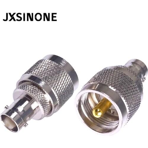 Cleqee 1PC BNC Female Jack to UHF PL259 Male Plug RF Adapter Nickel Plated Copper Connector Coaxial For Radio Antenna Aerial