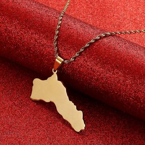 Map Pendant Necklace Kurdistan Maps Necklace Jewelry For Women Men Fashion Gift