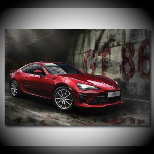 Canvas Paintings Modern Wall Art Picture Red Car Toyotas GT86 Super Car Posters and Prints for Home Living Room Decor
