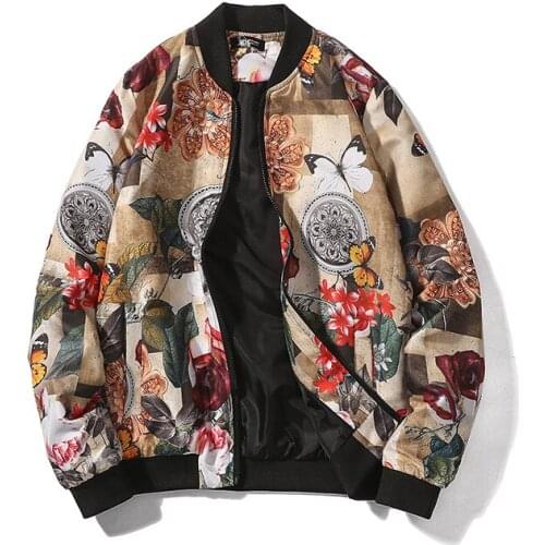 Bomber Jacket Men Chinese StyleEmbroidery Pilot Jacket Retro Punk Hip Hop Jacket Autumn Youth Streetwear High Street Hipster
