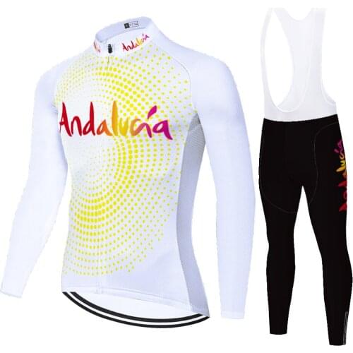 Andalucia Summer Spirng Camisa Masculina Maillot Conjunto Mallot Uniforme Ropa Hombre Verano Camiseta Ciclismo Completo Ciclismo
