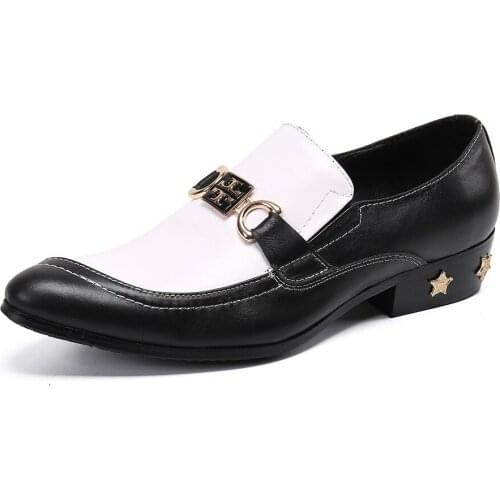 Summer Casual New Mens Classic Fashion Shoes Personality Cowhide Leather Color Matching Retro Mens Shoes