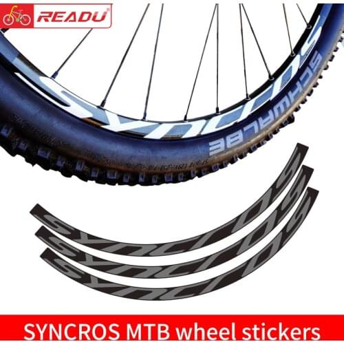 SYNCROS Wheel Sticker Set for MTB Bicycle Rim Mountain Bike Sticker Cycling Decals