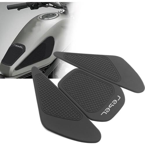 Motorcycle Gas Fuel Tank Pad Sticker Decals Rubber 3M Side Gas Knee Grip Traction Pads Protector For Honda CM300 CM500 CMX500