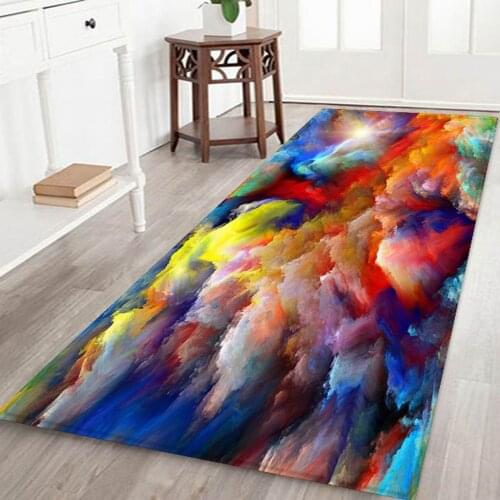 Kitchen Bathroom Floor Mat Rubber Backing Anti-slip Area Rug Carpet 3D Pattern