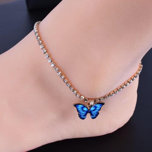 New butterfly exquisite fashion anklet summer beach holiday accessories jewelry Chain anklets are selling fashion accessories